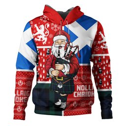 ScotsTee Shop Scottish Campbell of Glenlyon Modern 2 Clan Crest Tartan Hoodie Scotland Christmas Santa