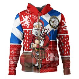 ScotsTee Shop Scottish Brisbane Weathered Clan Crest Tartan Hoodie Scotland Christmas Santa