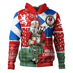 ScotsTee Shop Scottish Currie Ancient Clan Crest Tartan Hoodie Scotland Christmas Santa