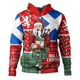 ScotsTee Shop Scottish Currie Ancient Clan Crest Tartan Hoodie Scotland Christmas Santa