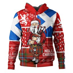ScotsTee Shop Scottish Drummond of Fingask Ancient Clan Crest Tartan Hoodie Scotland Christmas Santa