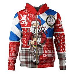 ScotsTee Shop Scottish Dunbar Plaid Weathered Clan Crest Tartan Hoodie Scotland Christmas Santa