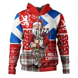 ScotsTee Shop Scottish Dunbar Plaid Weathered Clan Crest Tartan Hoodie Scotland Christmas Santa