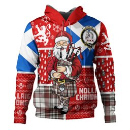 ScotsTee Shop Scottish Dunbar Plaid Weathered Clan Crest Tartan Hoodie Scotland Christmas Santa