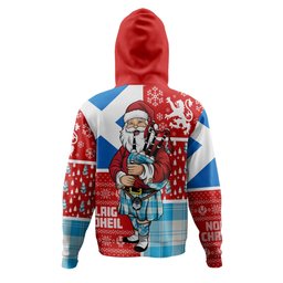 ScotsTee Shop Scottish Erskine Blue Clan Crest Tartan Hoodie Scotland Christmas Santa