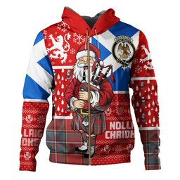 ScotsTee Shop Scottish Drummond Weathered Clan Crest Tartan Hoodie Scotland Christmas Santa