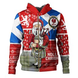 ScotsTee Shop Scottish Currie Weathered Clan Crest Tartan Hoodie Scotland Christmas Santa