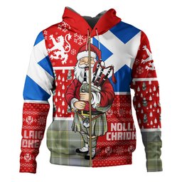ScotsTee Shop Scottish Currie Weathered Clan Crest Tartan Hoodie Scotland Christmas Santa
