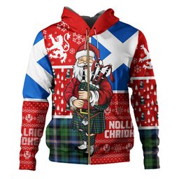ScotsTee Shop Scottish Gammell Ancient Clan Crest Tartan Hoodie Scotland Christmas Santa