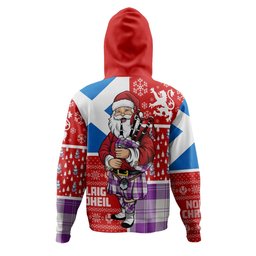 ScotsTee Shop Scottish Erskine Purple Clan Crest Tartan Hoodie Scotland Christmas Santa