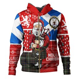ScotsTee Shop Scottish Forbes of Druinnor Modern Clan Crest Tartan Hoodie Scotland Christmas Santa