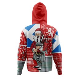 ScotsTee Shop Scottish Irvine of Glentulchan Ancient Clan Crest Tartan Hoodie Scotland Christmas Santa