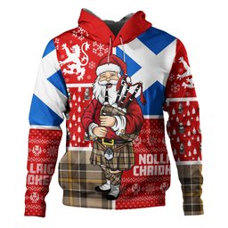 ScotsTee Shop Scottish Hamilton of Brandon Weathered Clan Crest Tartan Hoodie Scotland Christmas Santa