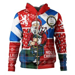 ScotsTee Shop Scottish Hunter (Michael) Ancient Clan Crest Tartan Hoodie Scotland Christmas Santa