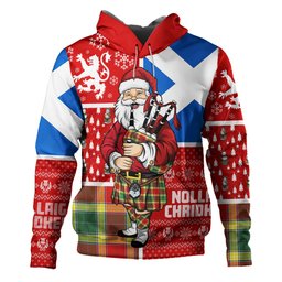 ScotsTee Shop Scottish Gibson (Gibbs) Modern Clan Crest Tartan Hoodie Scotland Christmas Santa