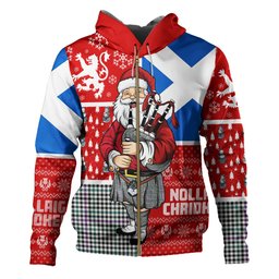 ScotsTee Shop Scottish Halliday (Holliday) Modern Clan Crest Tartan Hoodie Scotland Christmas Santa