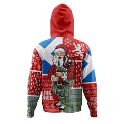 ScotsTee Shop Scottish Irvine of Glentulchan Modern Clan Crest Tartan Hoodie Scotland Christmas Santa