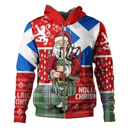 ScotsTee Shop Scottish Irvine of Glentulchan Modern Clan Crest Tartan Hoodie Scotland Christmas Santa