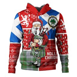 ScotsTee Shop Scottish Irvine of Glentulchan Modern Clan Crest Tartan Hoodie Scotland Christmas Santa