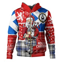 ScotsTee Shop Scottish Haney Modern Clan Crest Tartan Hoodie Scotland Christmas Santa
