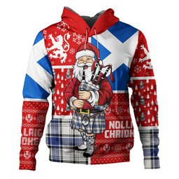 ScotsTee Shop Scottish Haney Modern Clan Crest Tartan Hoodie Scotland Christmas Santa