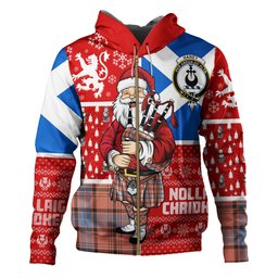 ScotsTee Shop Scottish Haney Dress Weathered Clan Crest Tartan Hoodie Scotland Christmas Santa