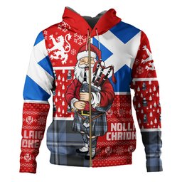 ScotsTee Shop Scottish Irvine Weathered Clan Crest Tartan Hoodie Scotland Christmas Santa