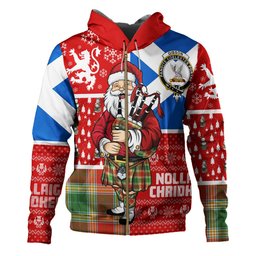 ScotsTee Shop Scottish Gibson (Gibbs) Ancient Clan Crest Tartan Hoodie Scotland Christmas Santa