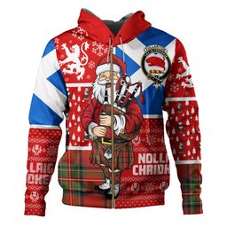 ScotsTee Shop Scottish Fullarton Clan Crest Tartan Hoodie Scotland Christmas Santa