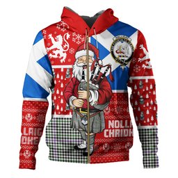 ScotsTee Shop Scottish Halliday (Holliday) Ancient Clan Crest Tartan Hoodie Scotland Christmas Santa