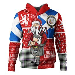 ScotsTee Shop Scottish Halliday (Holliday) Ancient Clan Crest Tartan Hoodie Scotland Christmas Santa