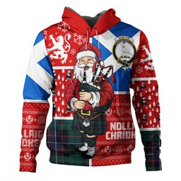 ScotsTee Shop Scottish Hunter (Michael) Modern Clan Crest Tartan Hoodie Scotland Christmas Santa