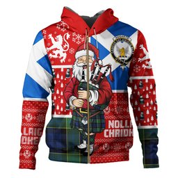 ScotsTee Shop Scottish Hogarth Modern Clan Crest Tartan Hoodie Scotland Christmas Santa