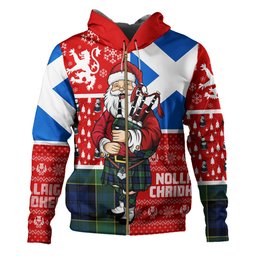 ScotsTee Shop Scottish Hogarth Modern Clan Crest Tartan Hoodie Scotland Christmas Santa