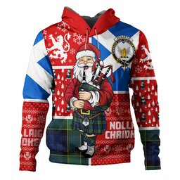 ScotsTee Shop Scottish Hogarth Modern Clan Crest Tartan Hoodie Scotland Christmas Santa