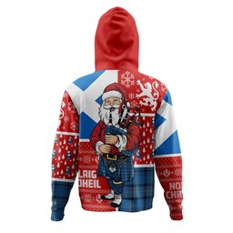 ScotsTee Shop Scottish Haney Blue Ancient Clan Crest Tartan Hoodie Scotland Christmas Santa