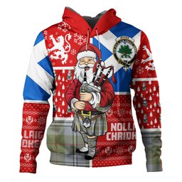 ScotsTee Shop Scottish Irvine of Glentulchan Weathered Clan Crest Tartan Hoodie Scotland Christmas Santa