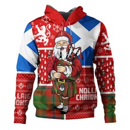 ScotsTee Shop Scottish Hutcheson Ancient Clan Crest Tartan Hoodie Scotland Christmas Santa