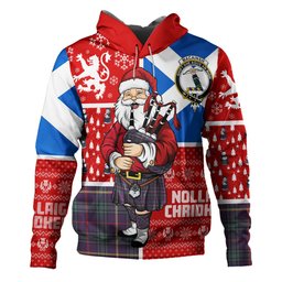 ScotsTee Shop Scottish MacAinsh Weathered Clan Crest Tartan Hoodie Scotland Christmas Santa