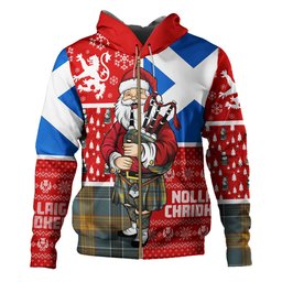 ScotsTee Shop Scottish Laing (Lang) Weathered Clan Crest Tartan Hoodie Scotland Christmas Santa
