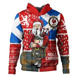 ScotsTee Shop Scottish Laing (Lang) Weathered Clan Crest Tartan Hoodie Scotland Christmas Santa