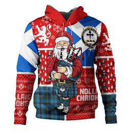 ScotsTee Shop Scottish Leith District Modern Clan Crest Tartan Hoodie Scotland Christmas Santa