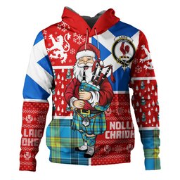 ScotsTee Shop Scottish Laing (Lang) Modern Clan Crest Tartan Hoodie Scotland Christmas Santa