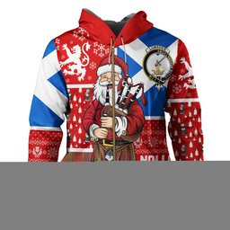 ScotsTee Shop Scottish Lumsden Ancient Clan Crest Tartan Hoodie Scotland Christmas Santa