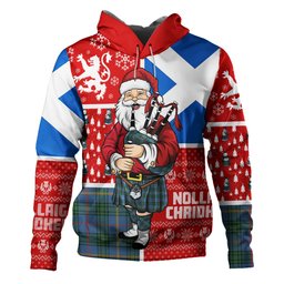 ScotsTee Shop Scottish MacAinsh Ancient Clan Crest Tartan Hoodie Scotland Christmas Santa