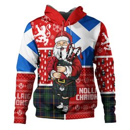 ScotsTee Shop Scottish MacAinsh Modern Clan Crest Tartan Hoodie Scotland Christmas Santa