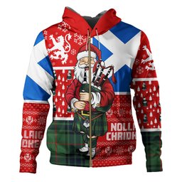 ScotsTee Shop Scottish Lauder Modern Clan Crest Tartan Hoodie Scotland Christmas Santa