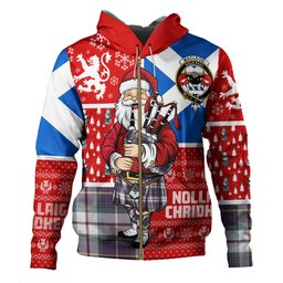 ScotsTee Shop Scottish MacLeod of California Weathered Clan Crest Tartan Hoodie Scotland Christmas Santa