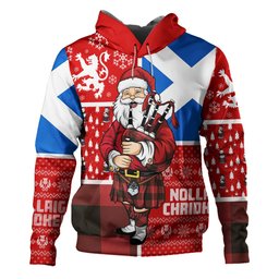 ScotsTee Shop Scottish MacGregor Rob Roy (Gregor Red & Black) Weathered Clan Crest Tartan Hoodie Scotland Christmas Santa