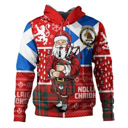 ScotsTee Shop Scottish MacGregor (Gregor) Modern Clan Crest Tartan Hoodie Scotland Christmas Santa